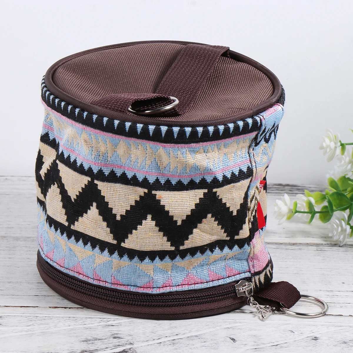 

1pc Folding Ethnic Style Tissue Box Organizer Portable Non-Woven Napkin Storage Bag For Camping Outdoor Bathroom Kitchen