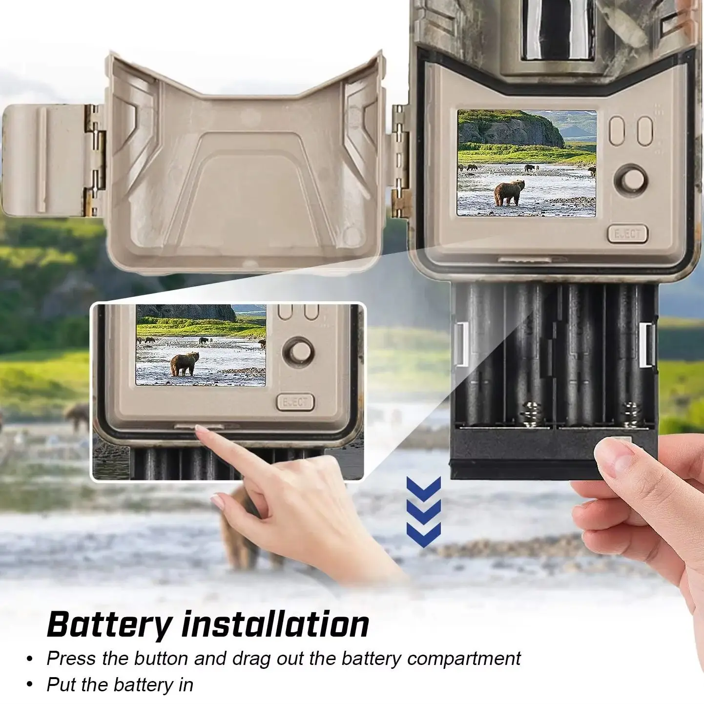 Suntekcam WIFI Trail Camera 4K 30MP APP Bluetooth Control Hunting Cameras Night Vision WIFI900PRO Wildlife Surveillance