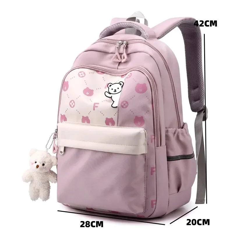 Kawaii School Backpack for Girls Cute School Bags Waterproof Bookbag Teens College Student Travel Shoulder Bag 100% High Quality