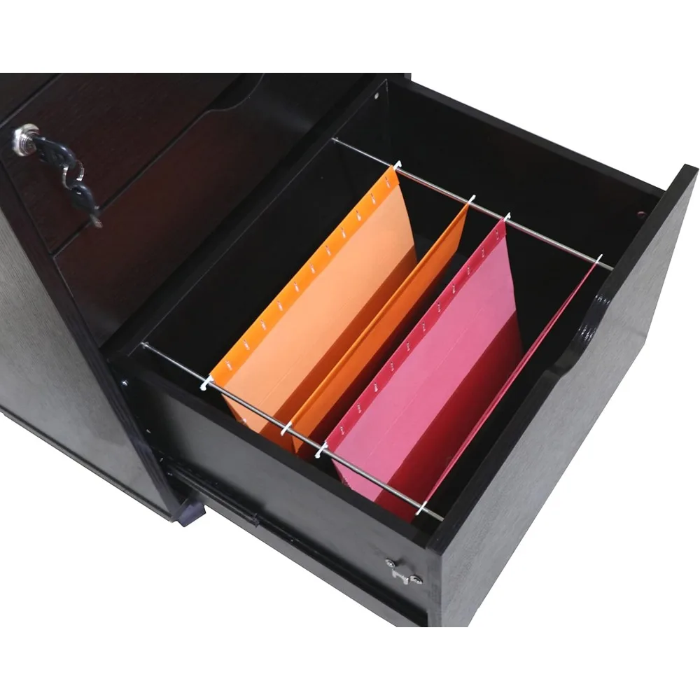 Mobile 3-Drawer File Cabinet with Top Sorter Storage on Wheels - Office Letter/Legal Size Filing System