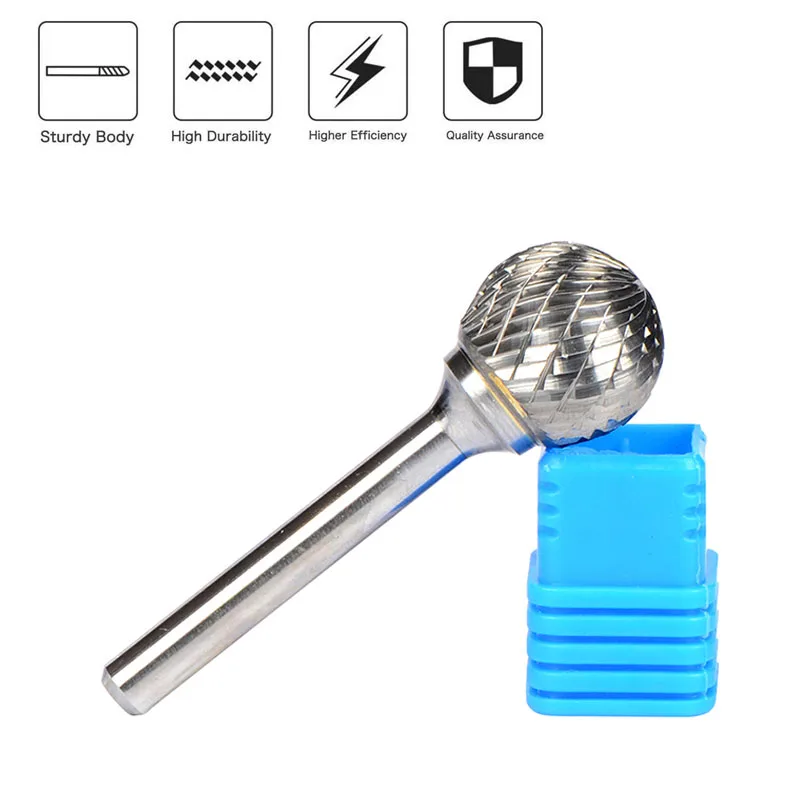 Ball Head Die Grinder Bits Carving Abrasive Tools Tungsten Rotary File Carbide Burr Milling Cutter Drill For Metal Wood Plastic