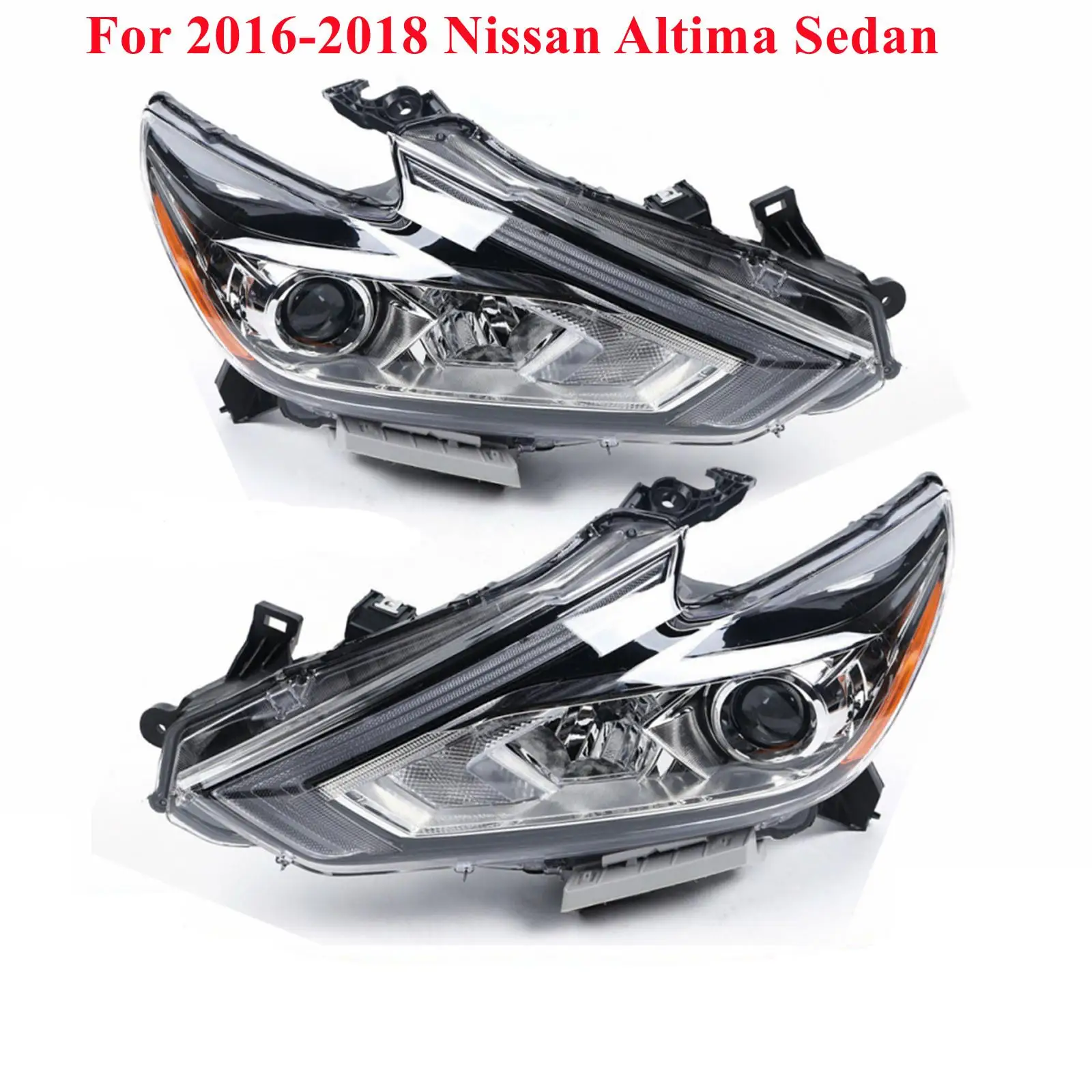 

For 2016 2017 2018 Nissan Altima Headlight Factory Halogen Headlamp Right/Left Side White Background