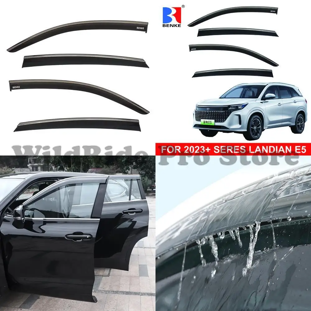 1 مجموعة دونغفنغ SERES LANDIAN E5 2023 الجانب الباب تنفيس منحرف نافذة السيارة الشمس قناع الزجاج الأمامي درع