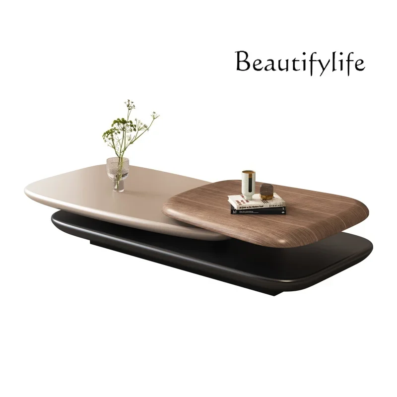 BJ Design high-end villa oval rotating coffee table size apartment household creative suspension minimalist coffee table