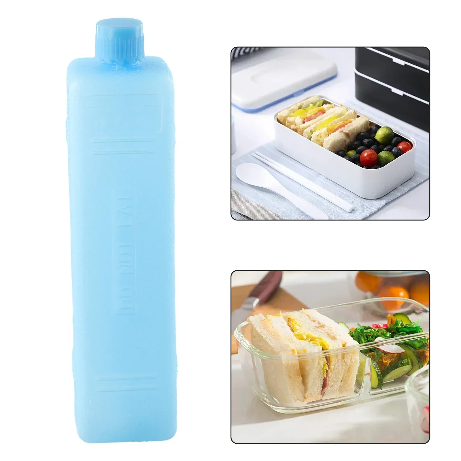 6.29 X1.57 Inches Ice Box Kitchen Supplies Keeping Drinks Fresh Lightweight Lunch Boxes PVC Reusable Ice Box 16*4cm Cool