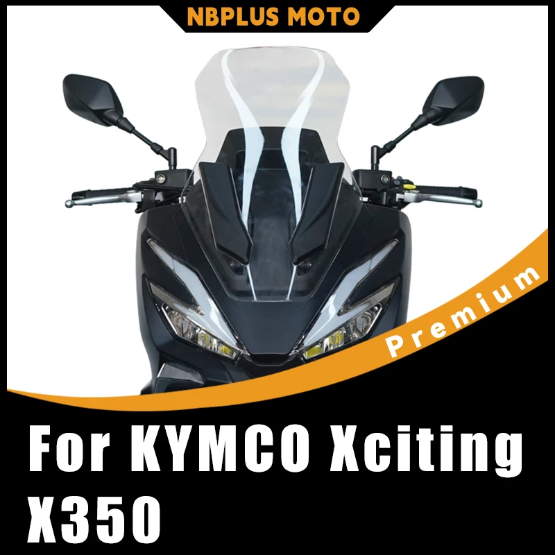 【Premium】For KYMCO Xciting X350 Modified Heightened Windshield, Front Windscreen Rain Deflector Accessories