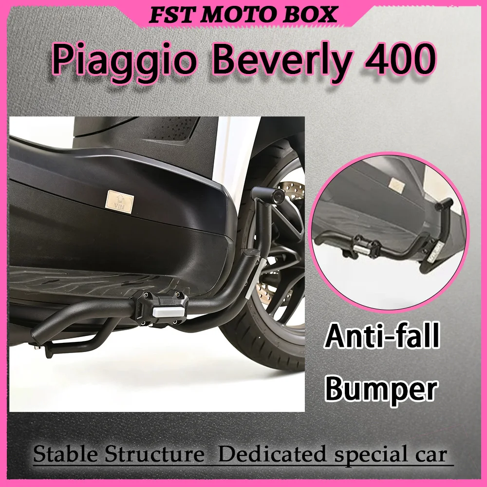 FOR Bolt-On Piaggio Beverly 400 Full Protection Accessory Kit Pressure-Resistant Crash Bar Backrest And Rear Luggage Rack