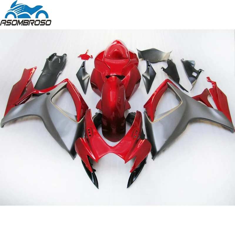 New arrival bodywork Fairing kit for SUZUKI  Injection Molding GSXR 600 750 2006 2007 white red gsxr600 fairings LD48