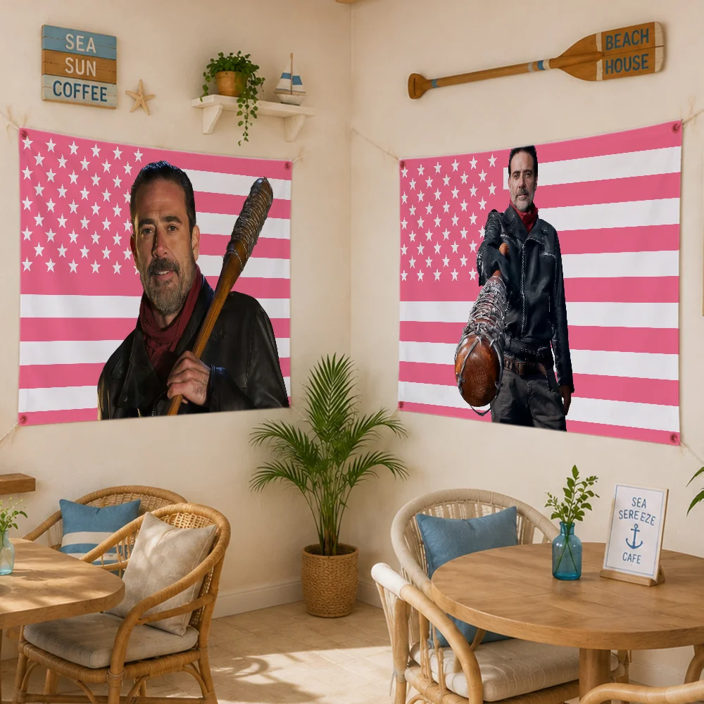 Actor J-Jeffrey D-Dean M-Morgan Flag Digital Printed Flag Tapestry Creative Pattern Living Room Wall Art Party Outdoor Decor
