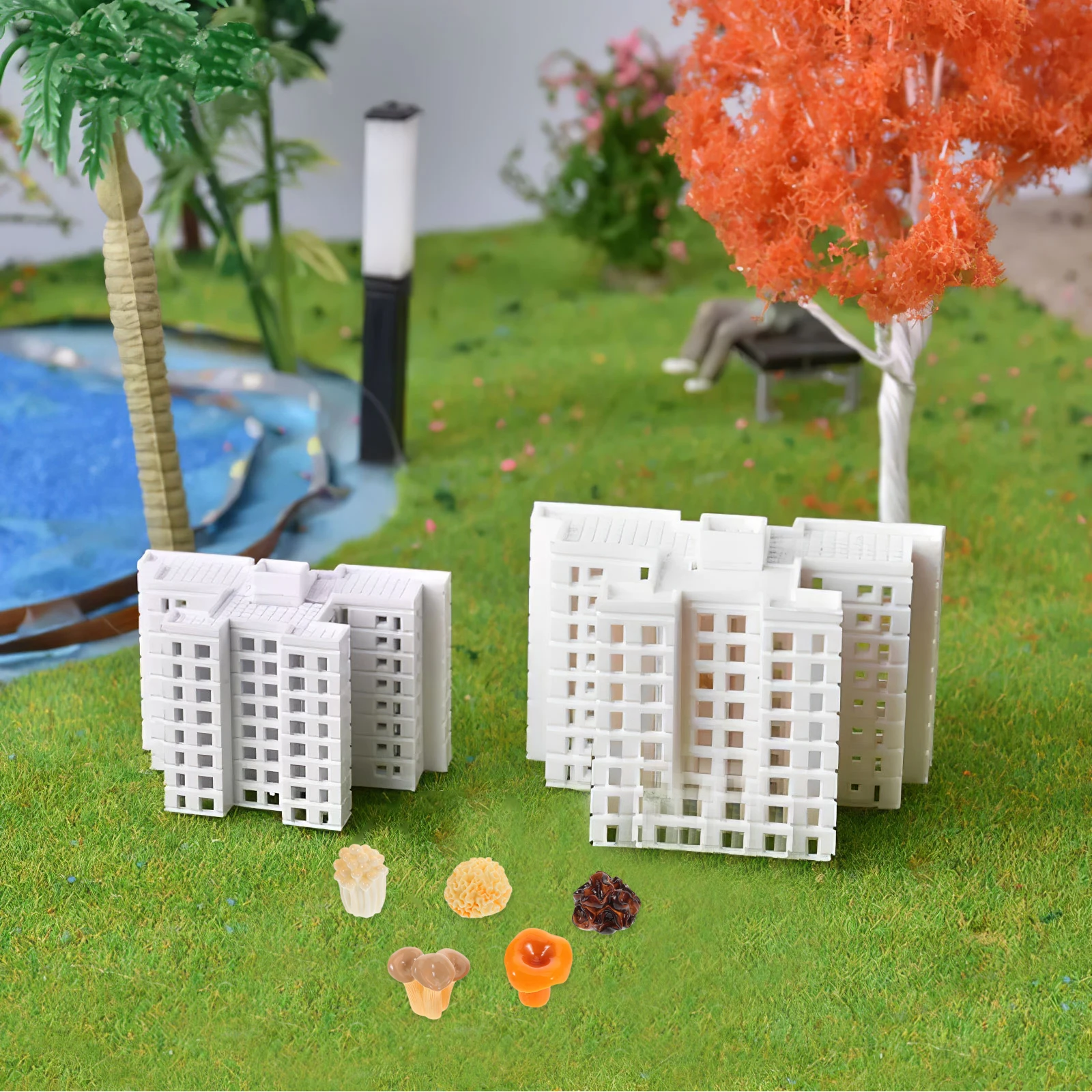 

8 Pcs Simulated Vegetable Mushrooms Micro Figures Statuette Resin Mini s