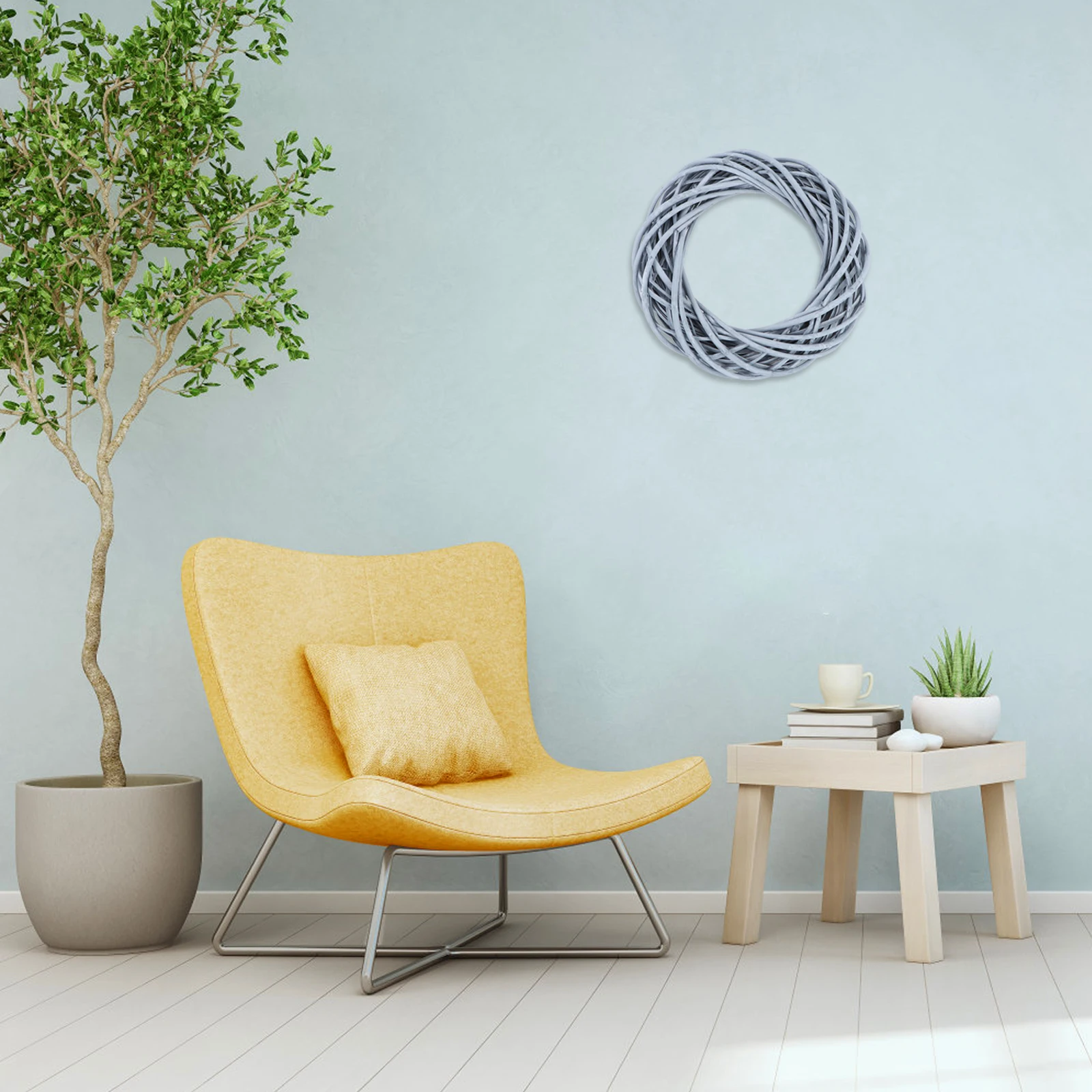 

1pc Strong Wreath Craft Garland Decorations Front Door Plain Natural Willow Branch Vine Weaving Base Diy Home Christmas Festival