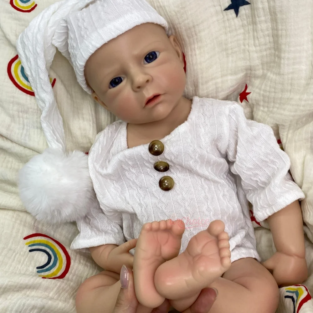 20Inch Washable Realistic Soft Silicone Reborn Girl Comfortable to Hold Chubby Newborn Doll for Alzheimer’s Patients