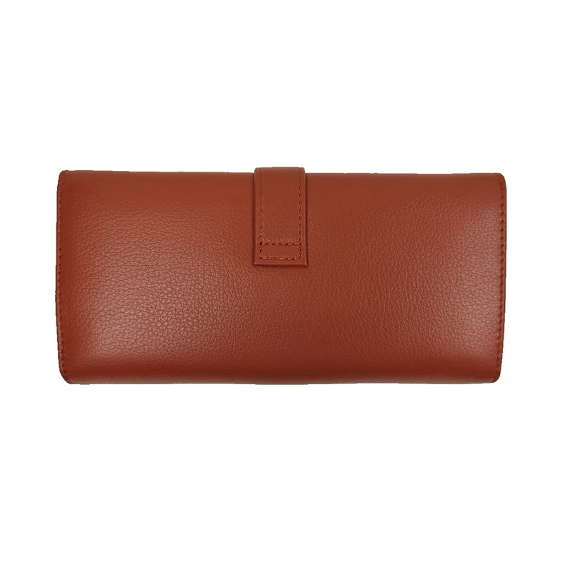 Portefeuille long en cuir de vachette pour femme, pochette décontractée pour femme, sac à main en cuir de vachette véritable, doux, évaluateurs, mode, nouveau