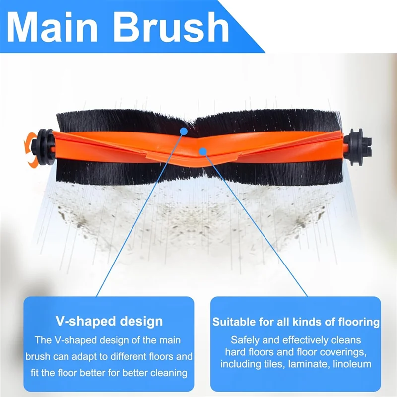 A74G-para aspiradora Xiaomi X20 Max/X20 Pro, cepillo lateral principal, filtros HEPA, paño de mopa, bolsas de polvo