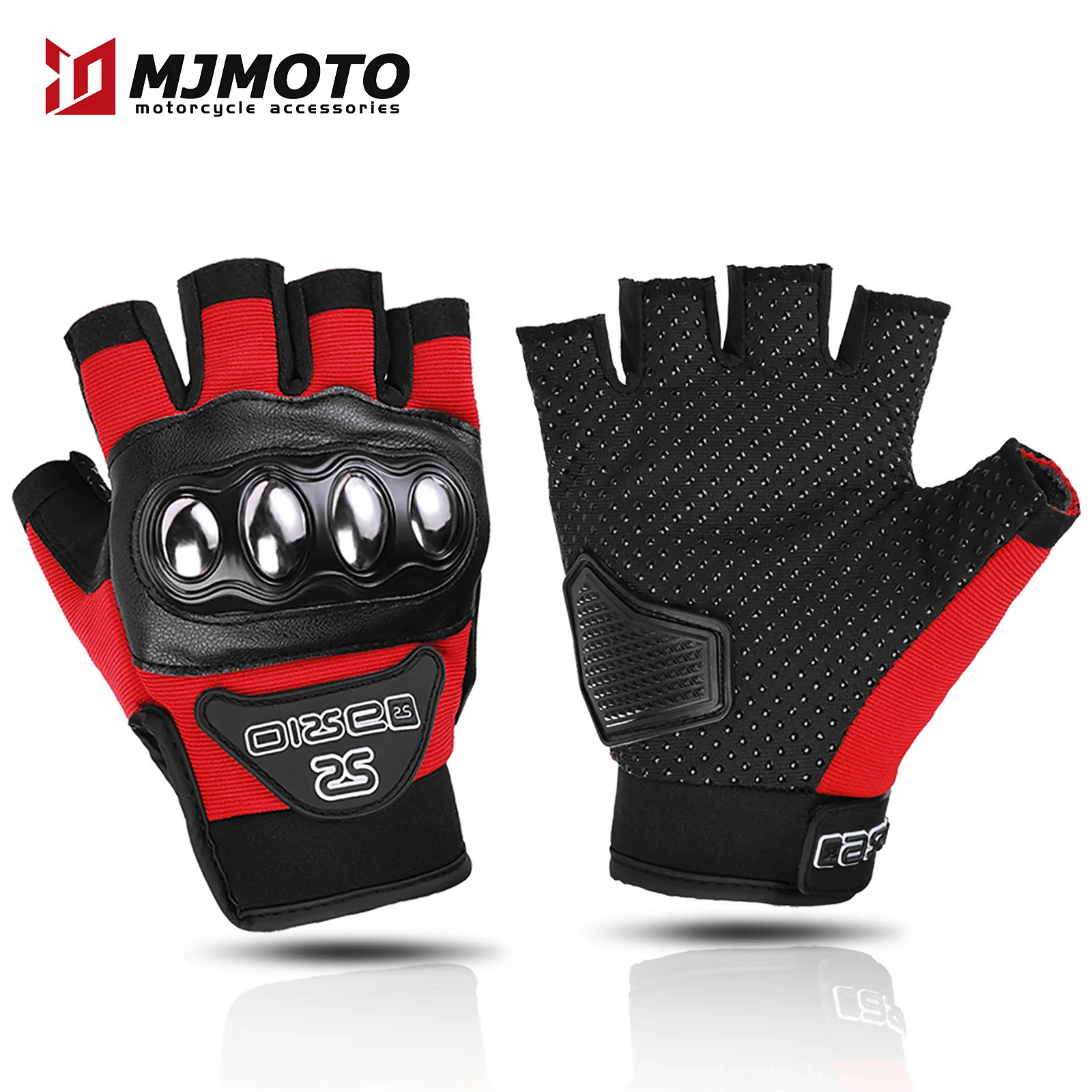 Summer Motorcycle Gloves Half Finger Breathable Motorcyclist Gloves ATV MTB Cycling Gloves Anti-fall Palm Guard For Man Women