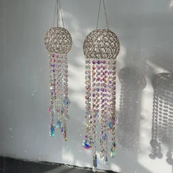 Suncatcher Crystal Windchimes Sun Catchers Plated Colorful Beads Hanging Drop for Garden Decor Home decoration Craft Ornaments