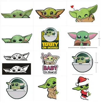 Kawaii anime obrázek Yoda nálepky na notebook auto samolepky na zadní sklo auta dekorace 10 nejlepší prodej Autopříslušenství Yoda - №6