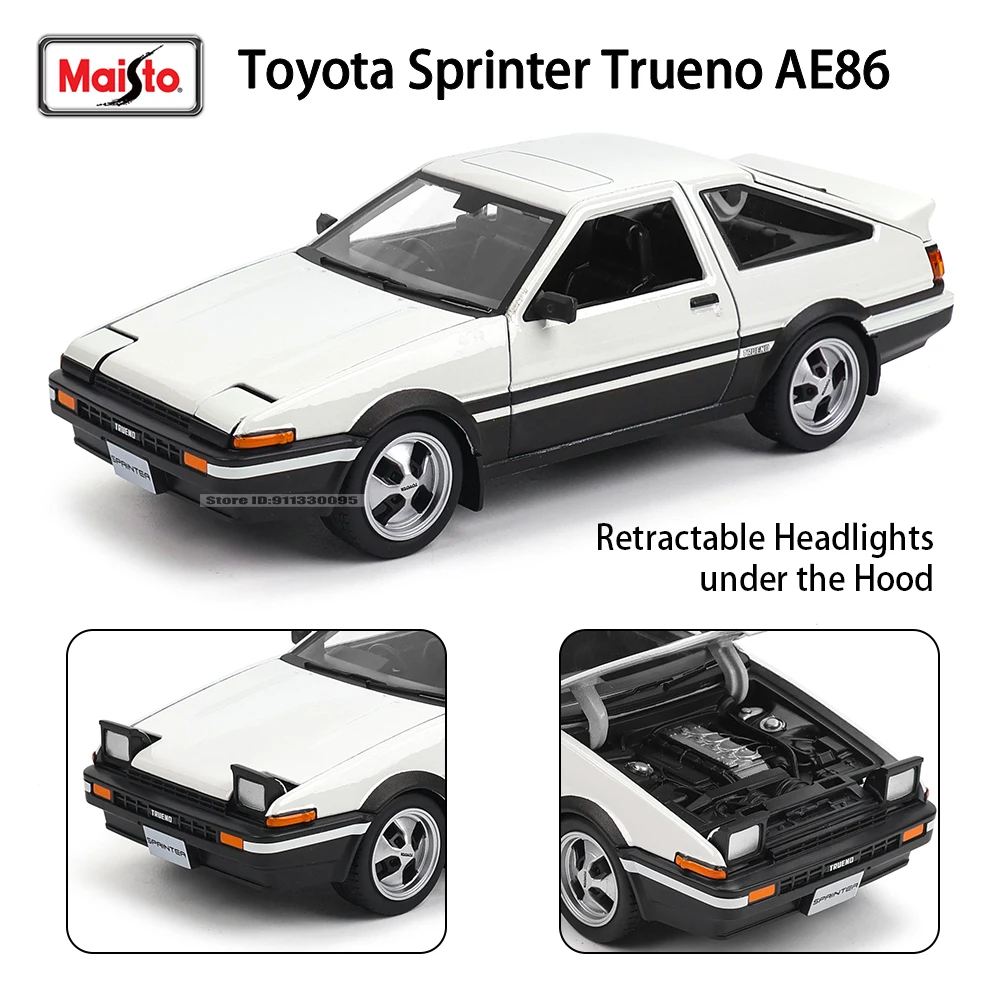 

Maisto 1:24 Toyota Sprinter Trueno AE86 car Antique Car Static Die Casting Car Collectible Model Car Toy Gift Tide Play