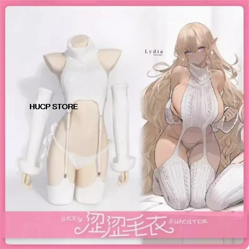 

Sexy Sweater Original White Open Back Sweater COS Japanese Homeboy Goddess Sexy Set Demon Slayer Halloween Costumes For Women