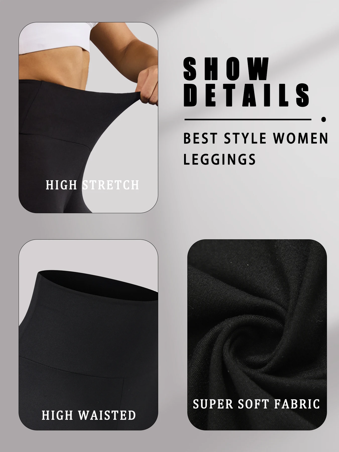 Leggings super macias femininas de alta elasticidade, sem transparência, treino, yoga, corrida, atlético, push up, academia, leggings longas de fitness