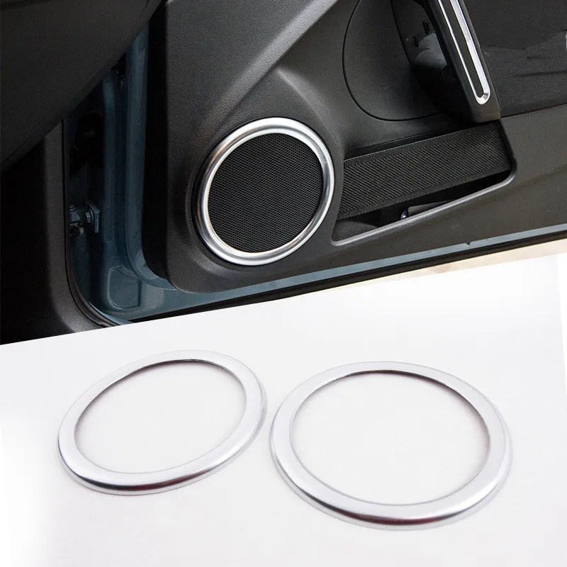 4pcs Car Interior Door Rear Speaker Rings Sticker Cover Moulding Trim For Volkswagen Beetle 2013 2014 2015 2016 2017 2018 2019