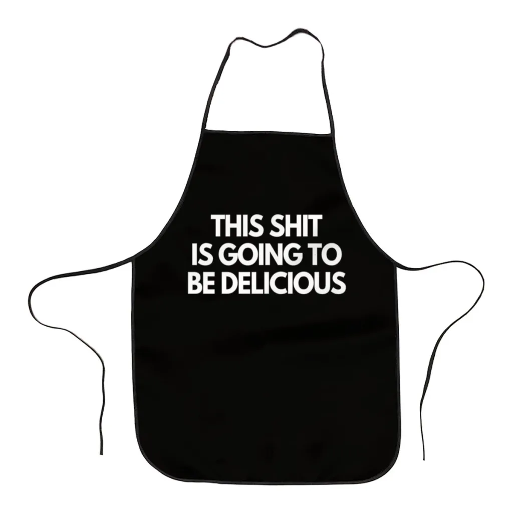 

This Shit Is Going To Be Delicious Funny Cooking Joke Kitchen Aprons for Women Household Cleaning Apron Chefs Cooking Baking