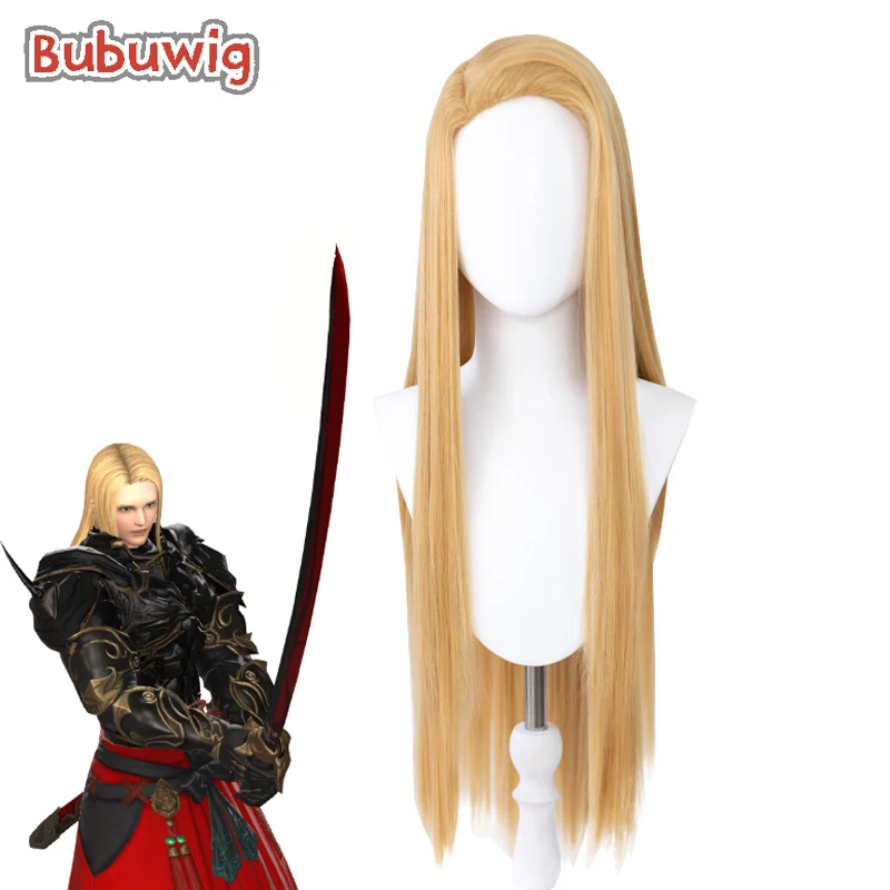 Bubuwig Synthetic Hair FF7 Zenos viator Galvus Cosplay Wigs Final Fantasy XIV 80cm Women Long Straight Blonde Wig Heat Resistant