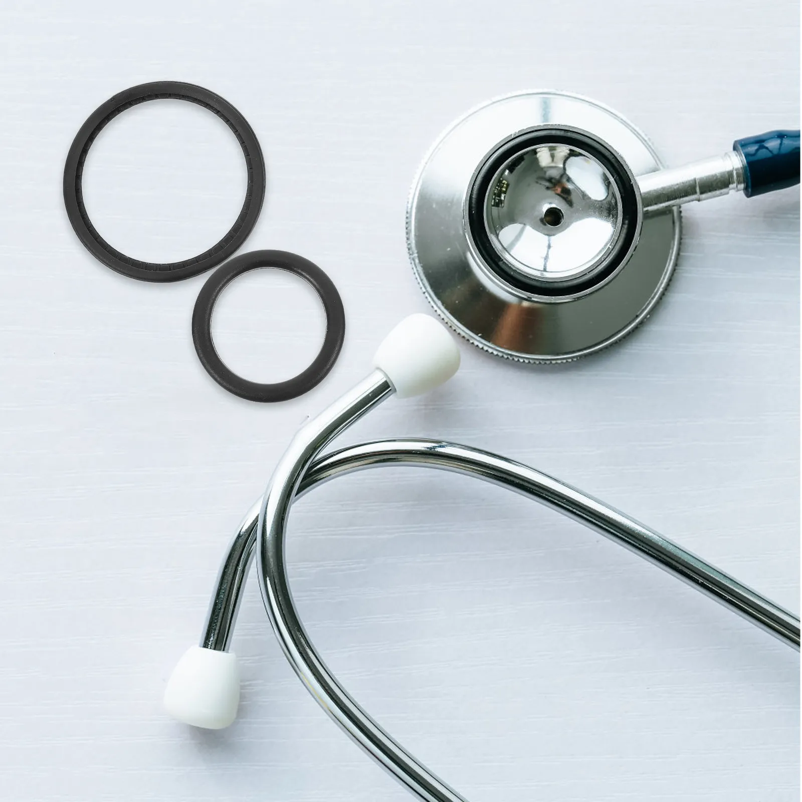 

1Set Stethoscope Diaphragm Replacement Parts Kit Anti Slip Ring Medical Repair Accessories Spare Parts Upgrade