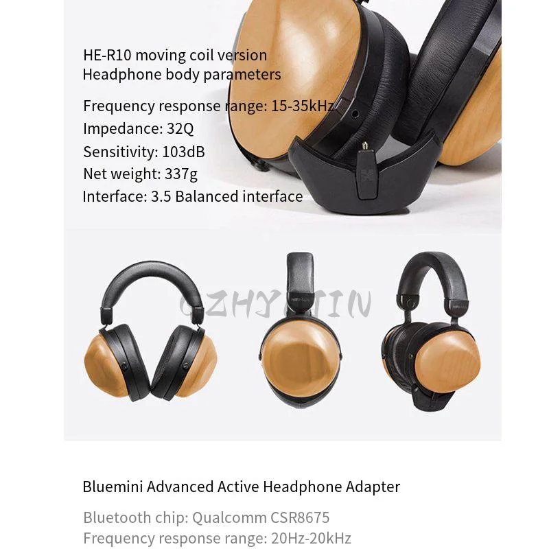 Hifiman HE-R10 Bluetooth Headset Closed Wooden Bowl Moving Coil Wired HIFI fever