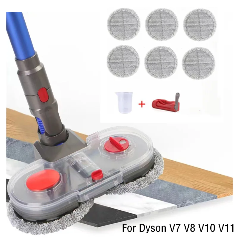 Electric Mopping Vacuum Brush and Cleaner Cleaning Cloth for Dyson V7 V8 V10 V11 Replaceable Parts with Water Tank Set