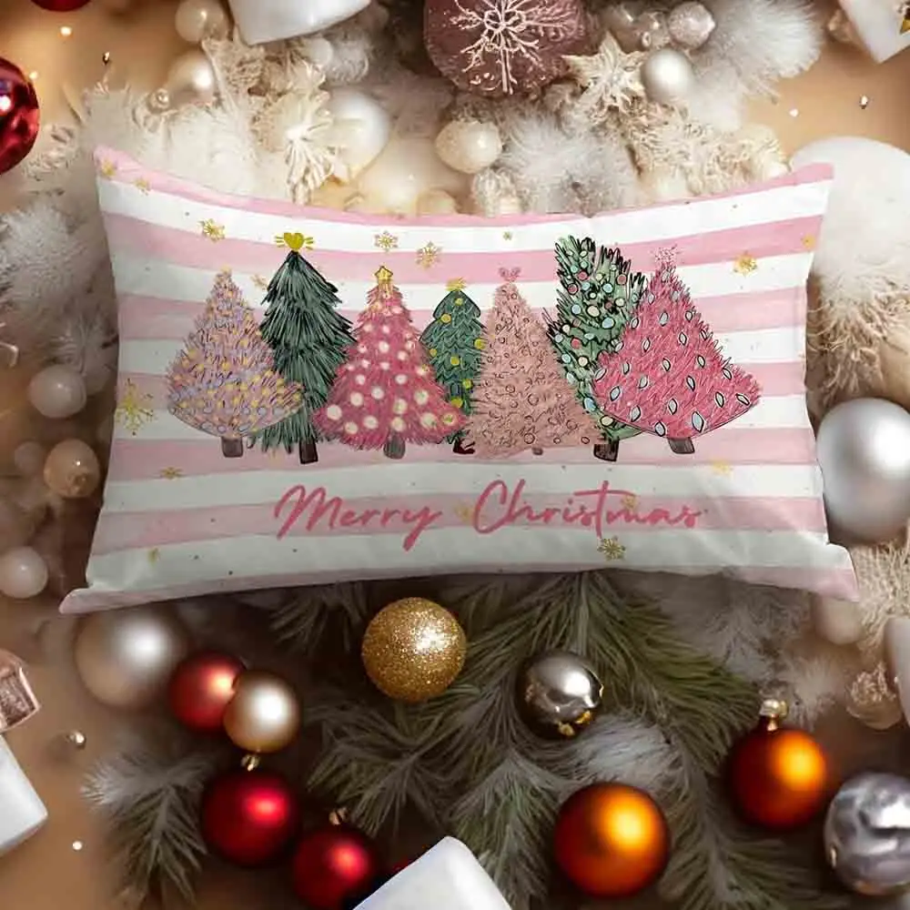 1pc Christmas Tree Patterned Pillow Covers ,Home decoration Christmas living room sofa pillow cover.