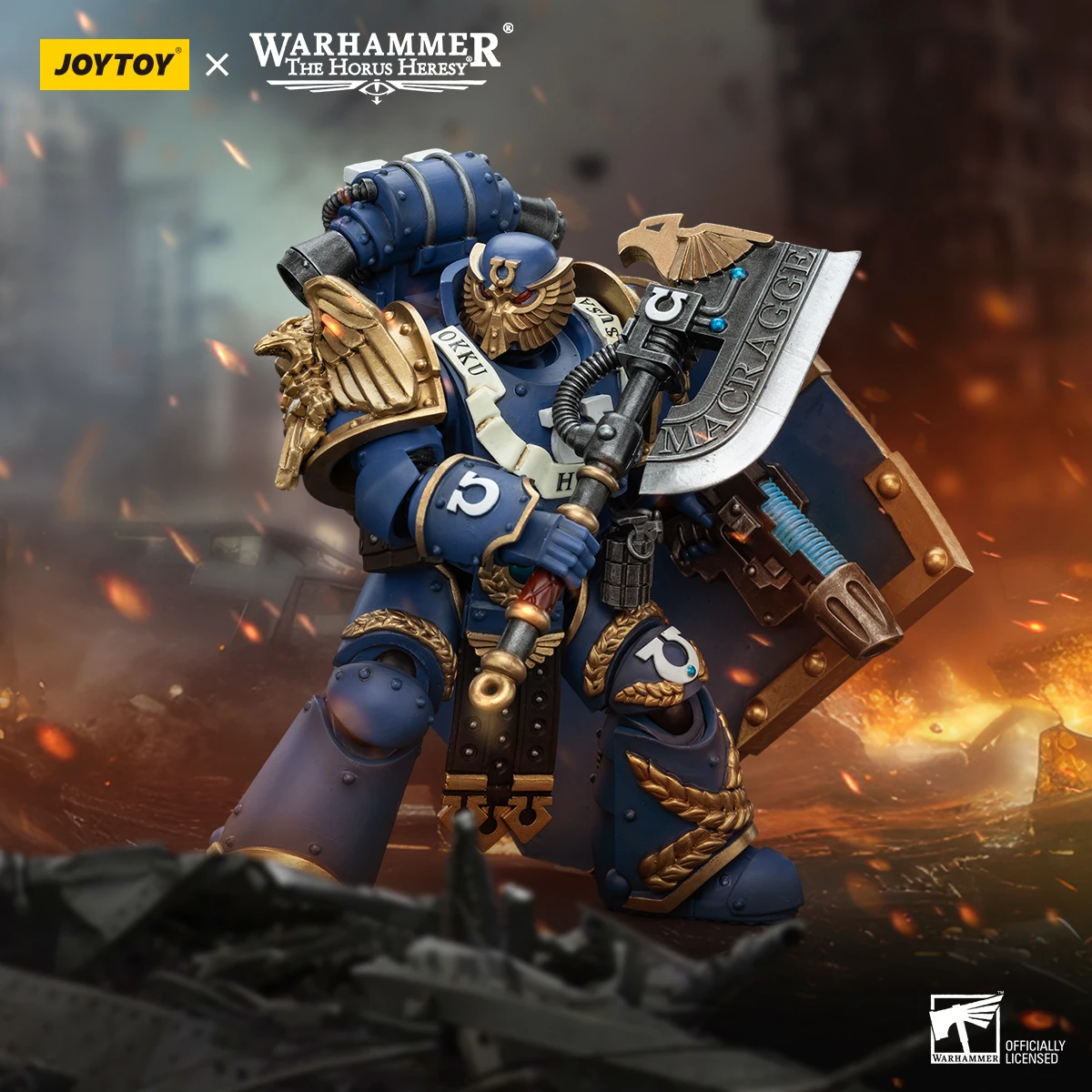 JOYTOY Warhammer 40K figura de acción Ultramarines Invictarus Suzerain Squad 1/18 Anime modelo militar juguete