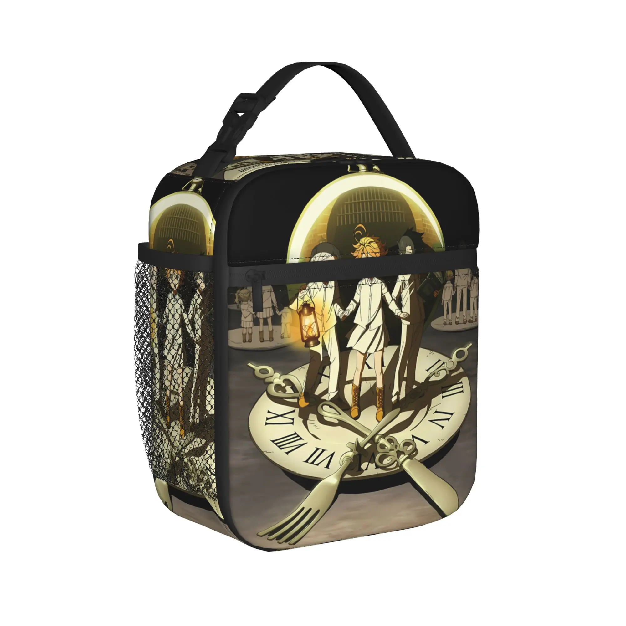 The Promised Neverland Lunch Bag  Vintage Lunch Box For Women Picnic Portable Cooler Bag Waterproof Print Thermal Lunch Bags