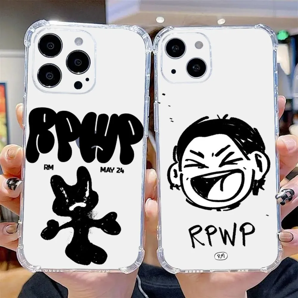 R-RMS RPWP Phone Case For iPhone 16,15,14,13,12,11 Plus,Pro,Max,XR,XS,X,7,8 Plus,SE,Mini Transparent Silicone Soft