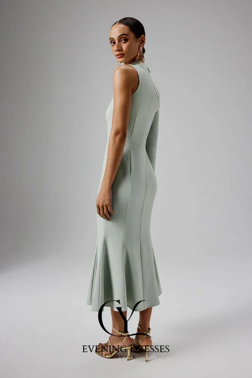 CUYUN فساتين نسائية صيفية حورية البحر طول الشاي غير متماثلة للنساء فساتين لحضور الحفلات الموسيقية مخصصة فستان الحفلات 2025