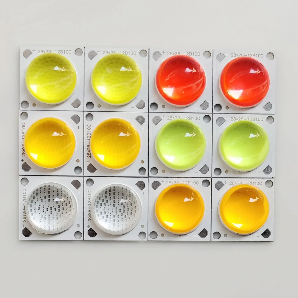 MA Bloody LED Silicone Lens COB Lamp, Ampoule de budgétaire, Puce extérieure, Blanc chaud, Rouge, Bleu, Vert, Jaune, 50W, DC 30V