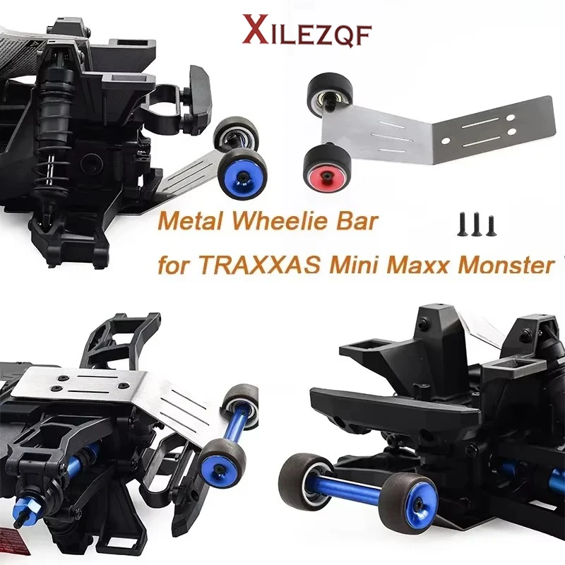 XILEZQF Metal Wheelie Bar 107154-1 for Traxxas Mini MAXX Monster Truck RC Car DIY Upgrade Parts Accessories Durable New
