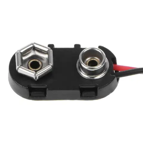 Connecteur de Clip de batterie PP3 9V Type I, fils étamés, 150mm, noir, rouge, livraison directe