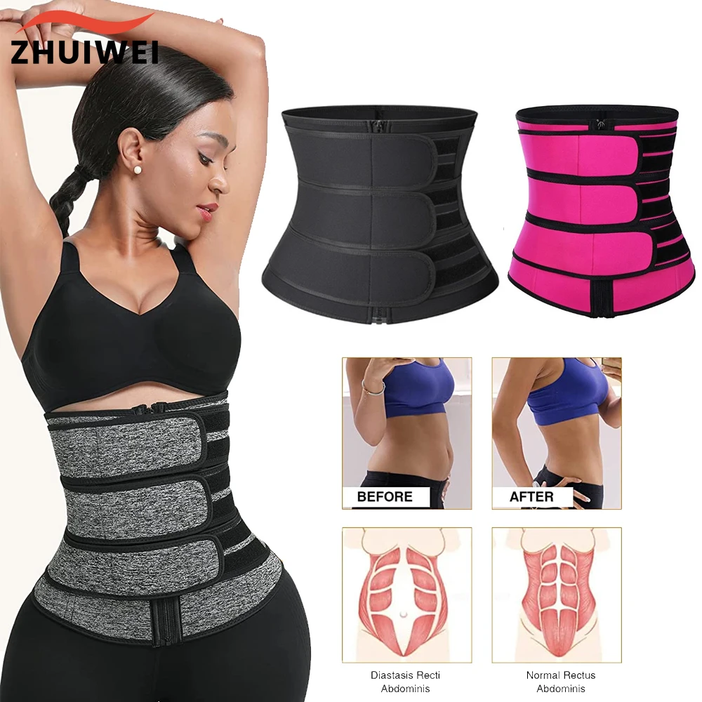 Mulheres cintura trainer neoprene corpo shaper cinto emagrecimento bainha barriga reduzindo shaper barriga suor shapewear treino shaper espartilho