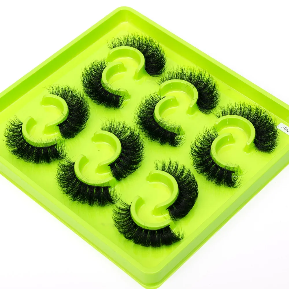 NEUE 6 Paar 8D-Nerzwimpern, 100 % tierversuchsfreie Wimpern, wiederverwendbare Wimpern, natürliche Wispy-Falsche Wimpern, Make-up-Streifen, flauschige Katzenwimpern