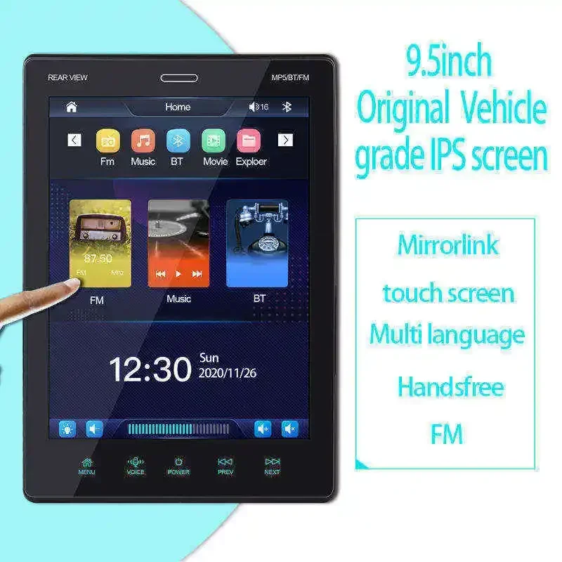 9.5 Inch MP5 Car Dvd Player with BT 1 Din Android 9 Inch Car Multimedia Video Player 1DIN Stereo Radio GPS