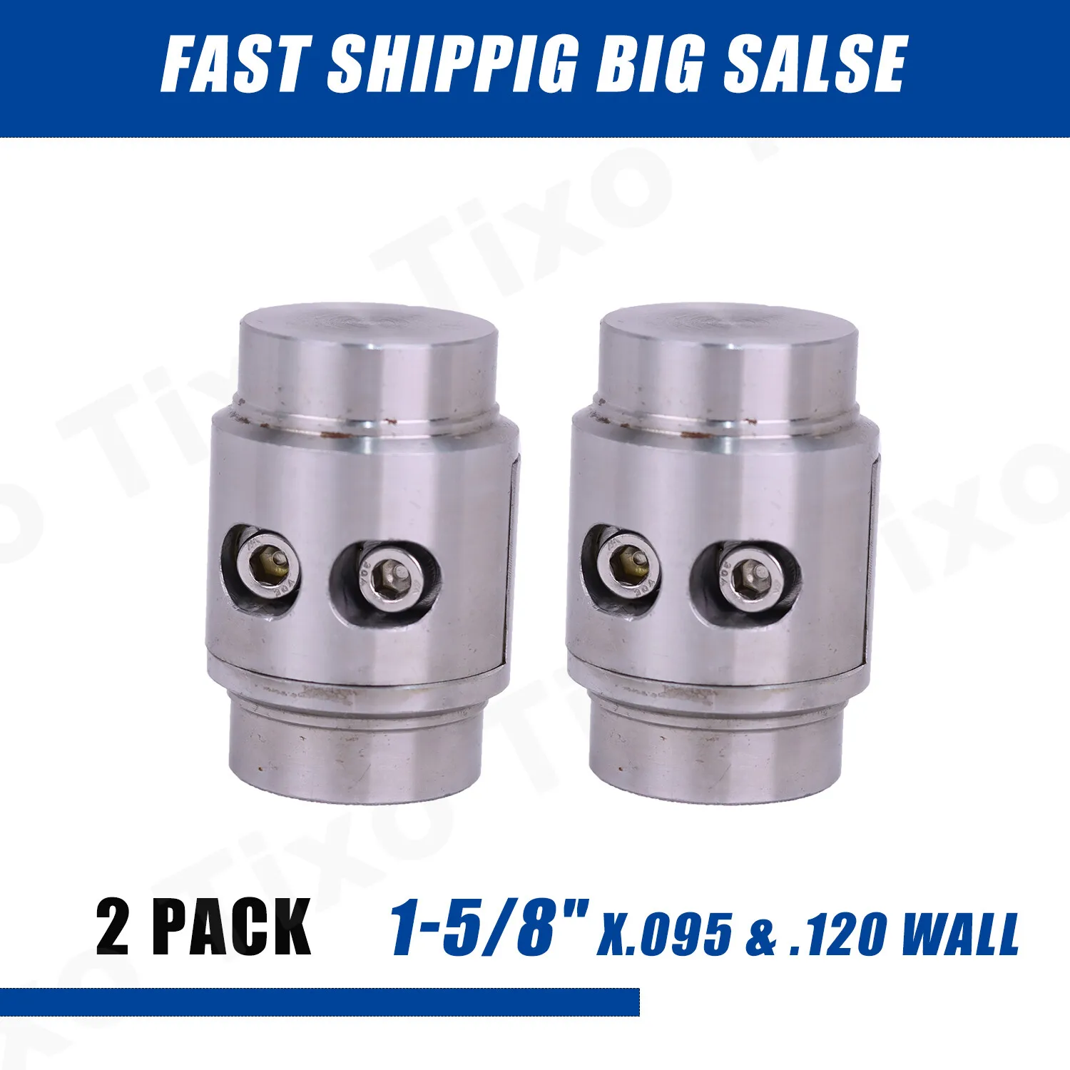 

2 PACK Weld Bungs Tube Connectors Roll Cage Fits 1-5/8" x.095 & .120 wall Tubing