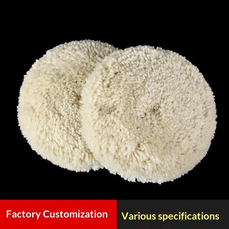 5/7 Inch Wool Polishing Buffing Bonnet Pads High Density Lint-Free Car Polishing Wool Disc for Auto Beauty Maintenance