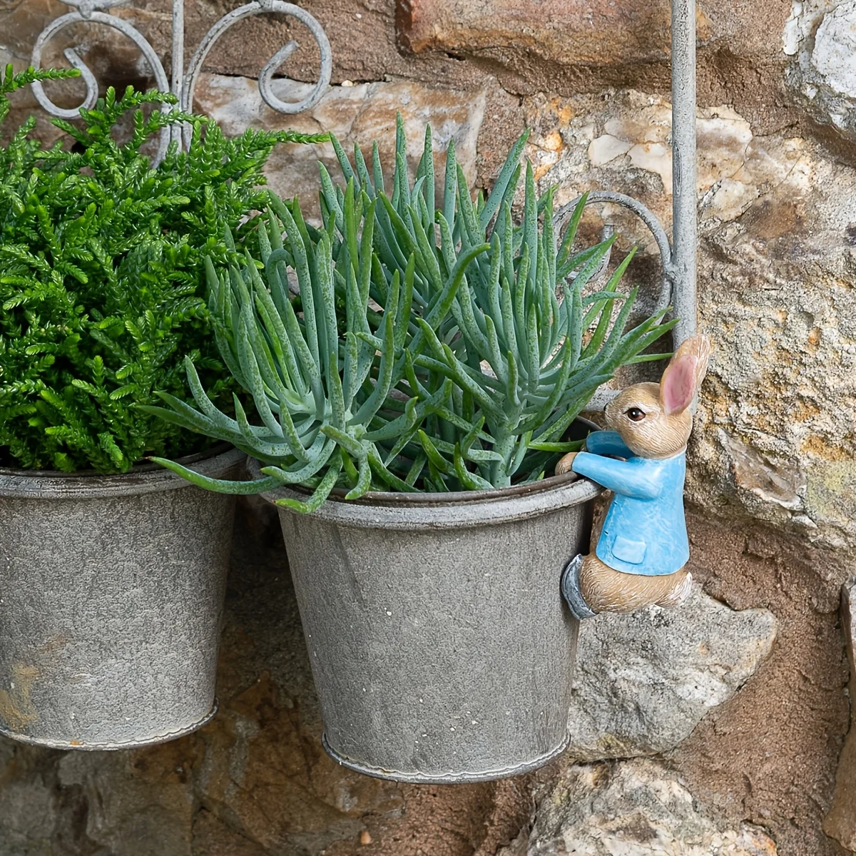 1 Stück Harz-Skulptur Hase Gartendekoration, Tierfigur aus Kunstharz für den Außenbereich, geeignet für Gärten, Rasenflächen und Terrassen - keine Batterien erforderlich, Innen- und Außenbereich, Gartendekorationen für draußen. – Detail 3