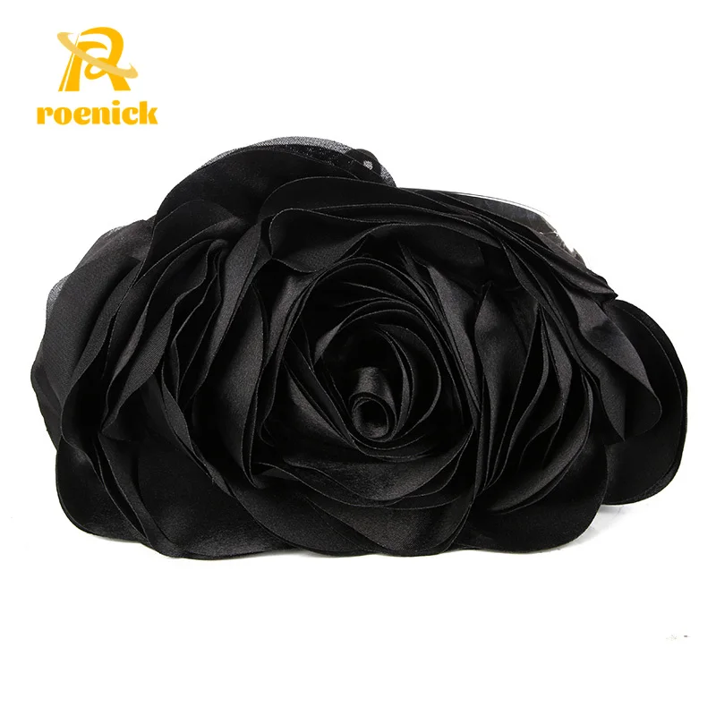 ROENICK Women\'s Rose Flower Evening Bags Female Wedding Bride Handbags Purse Party Day Clutch Colorful Luxury Designer Totes