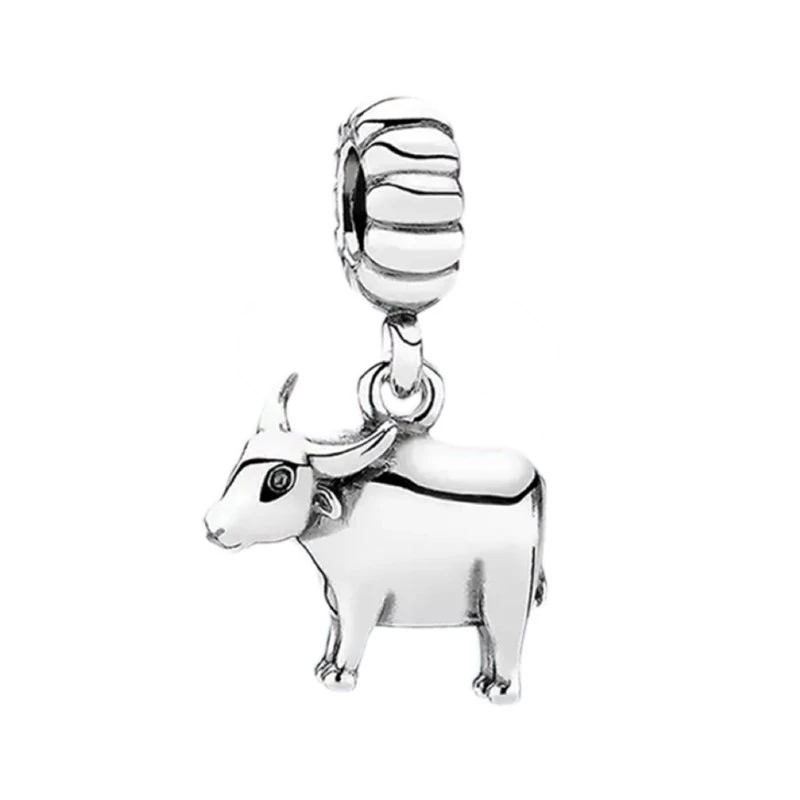 الصينية 12 زودياك الحيوان خرز تميمة استرخى الأفعى صالح الأصلي الفضة سوار خرز قلادة Diy بها بنفسك مجوهرات النساء هدية