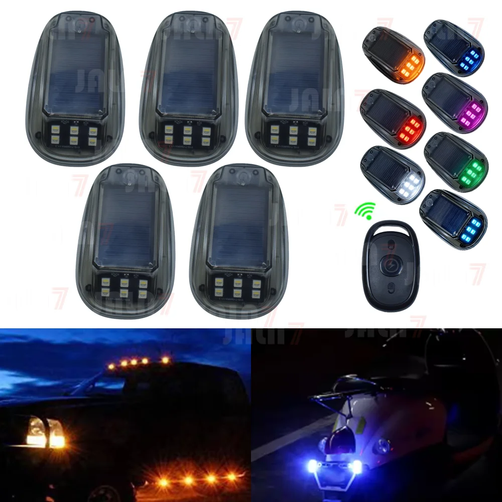 

JALN7 Solar LED Signal bulb lamp No Drill Cab Lights pickups sedans SUV off-road vehicles Truck Boat Ship