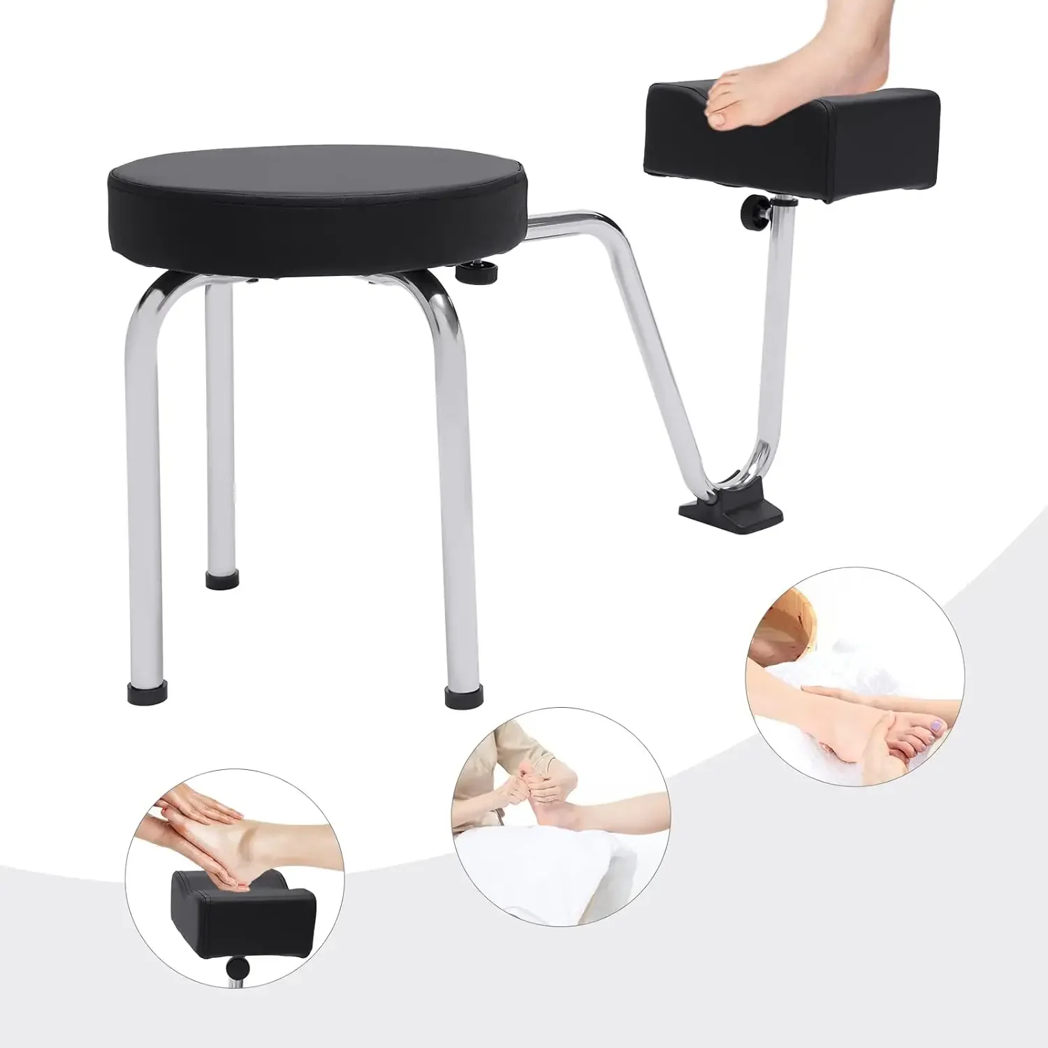 Yiyibyus Pedicure Chair poggiapiedi per Nail Tech, strumenti per Pedicure portatili per piedi, unghie per Manicure robuste regolabili in altezza