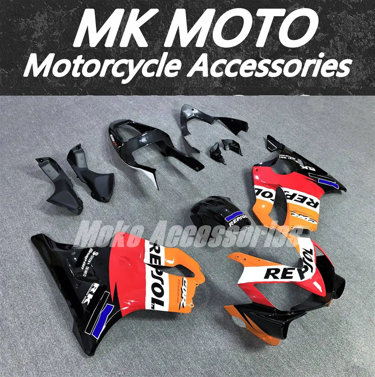Moke moto Motorcycle Fairings Kit Fit For Cbr600f F4i 2001 2002 2003 Bodywork Set High Quality ABS Injection NEW Red Black