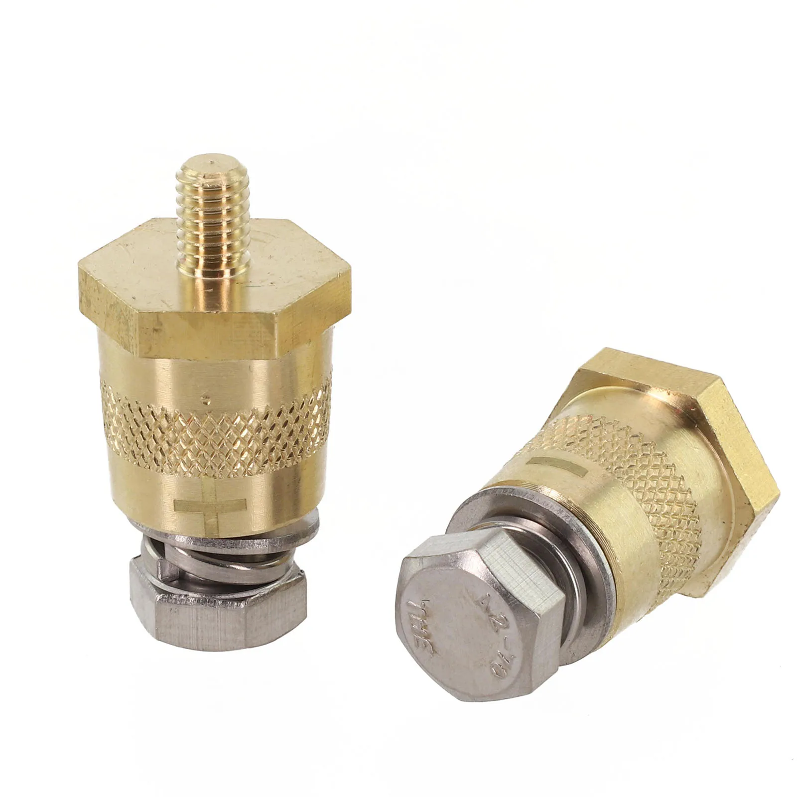 Brass Car Battery Connector Adapter with For M6 Thread and 2 Screws Replacement for Car Battery Poles in Various Models